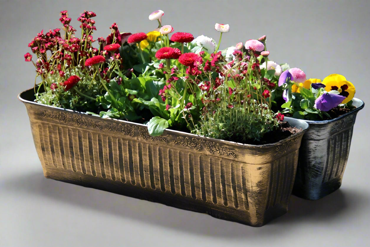 Floral Fluted Trough (Window Box)