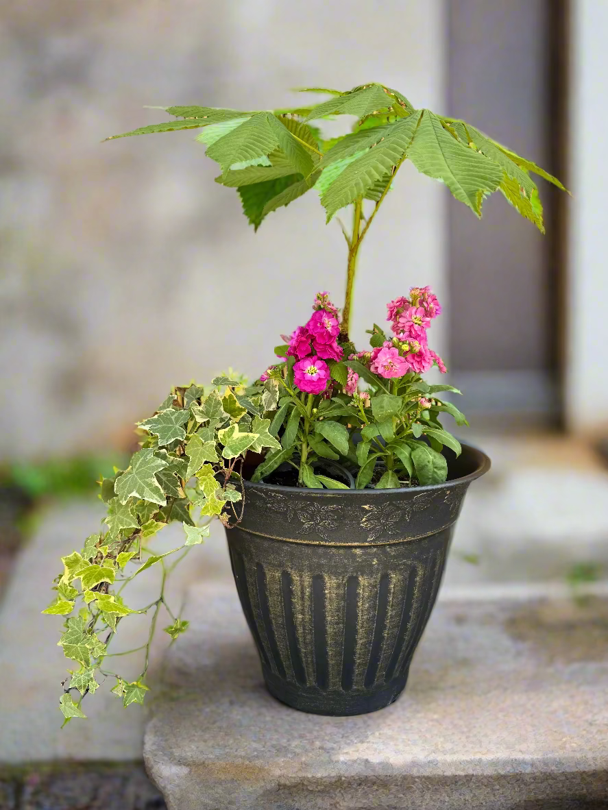 Floral Fluted Planter