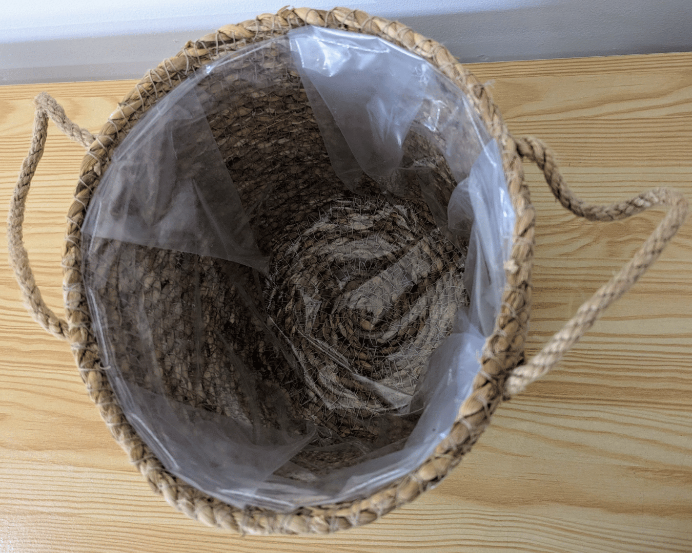 Sea Grass Basket Inside